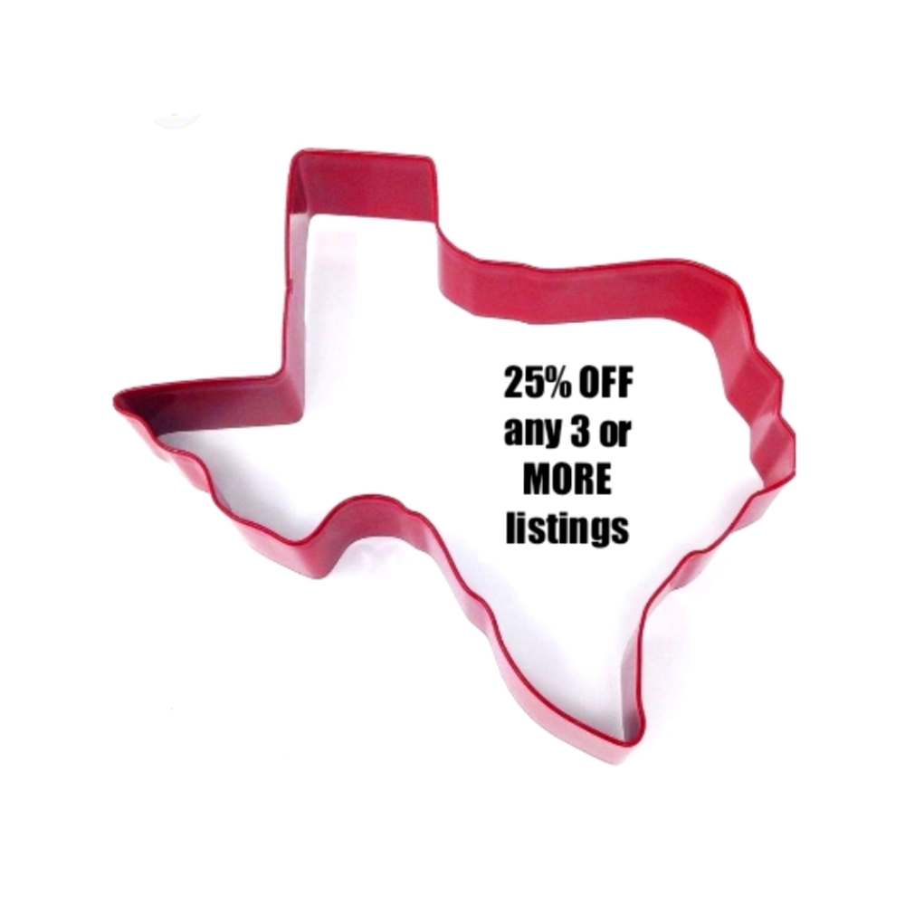 Texas Shape Cookie Cutter Bakewear Bake Stencil Baking State Map
